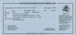 ASCA Registration